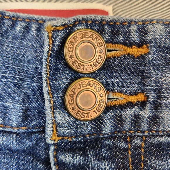 VTG Gap Jeans Blue Denim Mini Skirt Size 14 - Picture 2 of 6